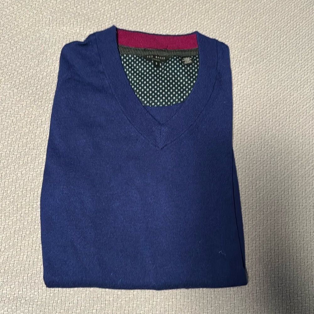 Men’s sweater by Ted Baker size 3, 40% wool 30% poly, 20% silk 10% cashmere